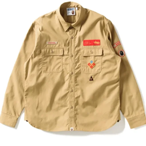 A Bathing Ape Bape Boyscout Relaxed Fit Shirt