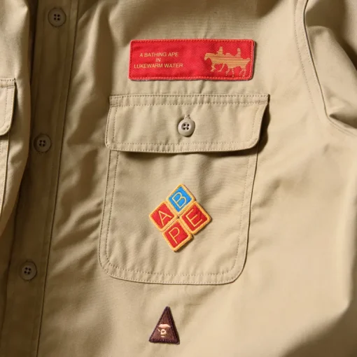 A Bathing Ape Bape Boyscout Relaxed Fit Shirt