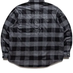 A Bathing Ape Bape Check Ape Flannel Shirt