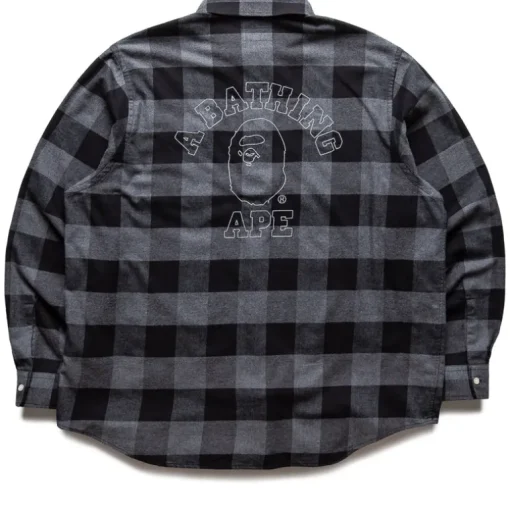 A Bathing Ape Bape Check Ape Flannel Shirt