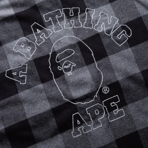 A Bathing Ape Bape Check Ape Flannel Shirt