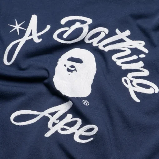 A Bathing Ape Chain Stitch College Tee