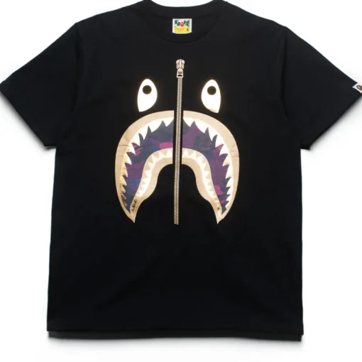A Bathing Ape Color Camo Shark Tee