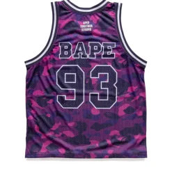 A Bathing Ape Color Camo Basketball Tank Top