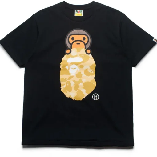 A Bathing Ape Color Camo Milo On Head Tee
