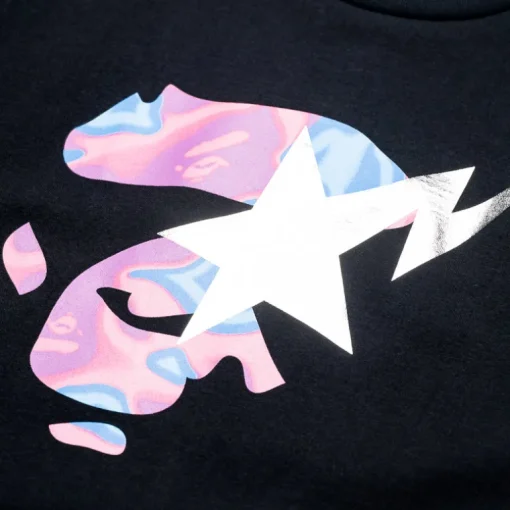 A Bathing Ape Liquid Camo Ape Face Sta Tee