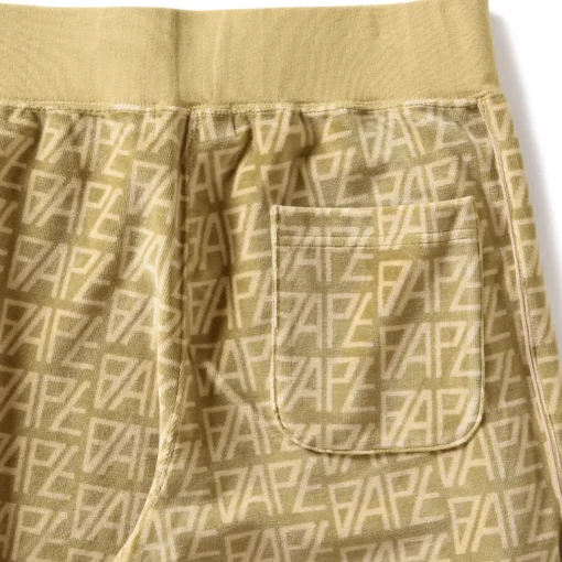 A Bathing Ape Logo Monogram Velour Shorts