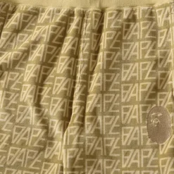 A Bathing Ape Logo Monogram Velour Shorts