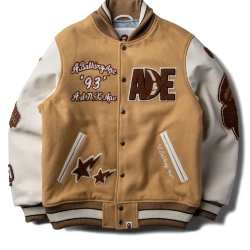 A Bathing Ape Motif Varsity Jacket