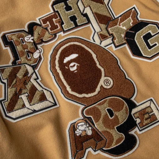 A Bathing Ape Motif Varsity Jacket