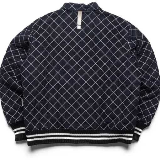 Advisory Board Crystals Diamond Quilted Varsity Jacket