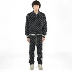 Advisory Board Crystals Diamond Quilted Varsity Jacket