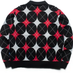 Awake NY Argyle Knit Collared Cardigan