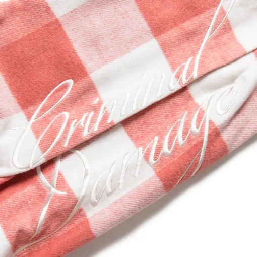 Criminal Damage Embroidered Sleeve Check Shirt