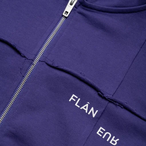 Flaneur Cut & Sew Zip Up Hoodie