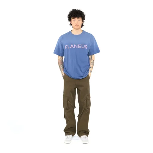 Flaneur Washed Puffed Logo Tee