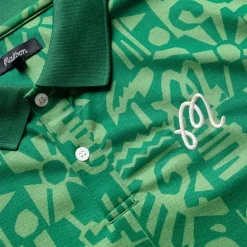 Malbon Golf Mezzo Performance Pique Printed Polo