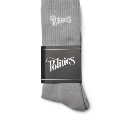 Politics Script Logo Socks