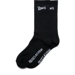 Politics Script Logo Socks