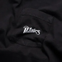Politics Script Pocket Tee