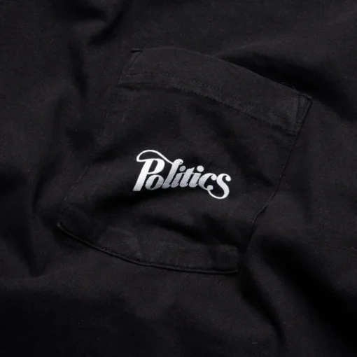 Politics Script Pocket Tee