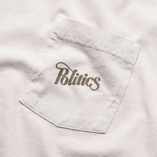 Politics Script Pocket Tee