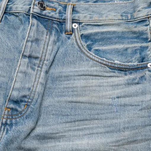 Purple Brand Distressed Patch Denim Shorts