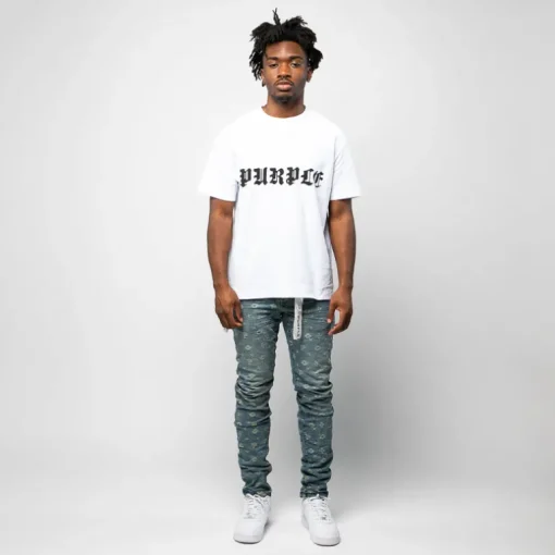 Purple Brand Gothic Wordmark Tee