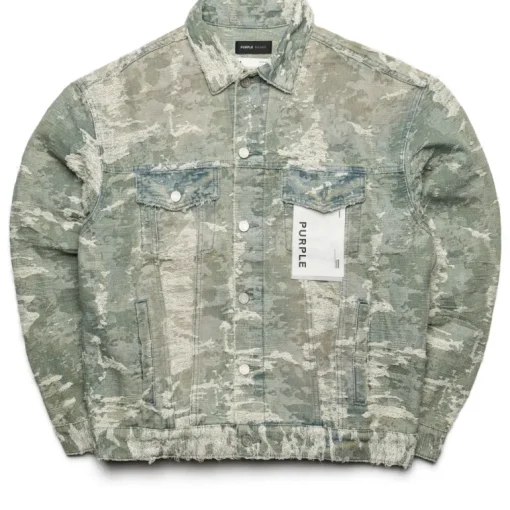 Purple Brand Jacquard Vintage Denim Oversized Jacket