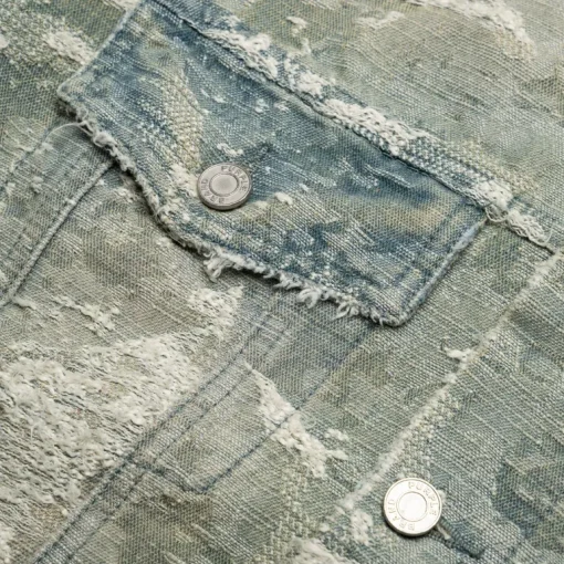 Purple Brand Jacquard Vintage Denim Oversized Jacket