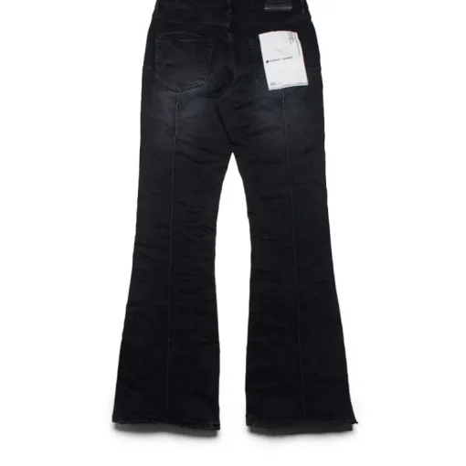 Purple Brand Low Rise Flared Leg Pintuck Flare Overdye Jean