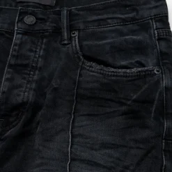 Purple Brand Low Rise Flared Leg Pintuck Flare Overdye Jean