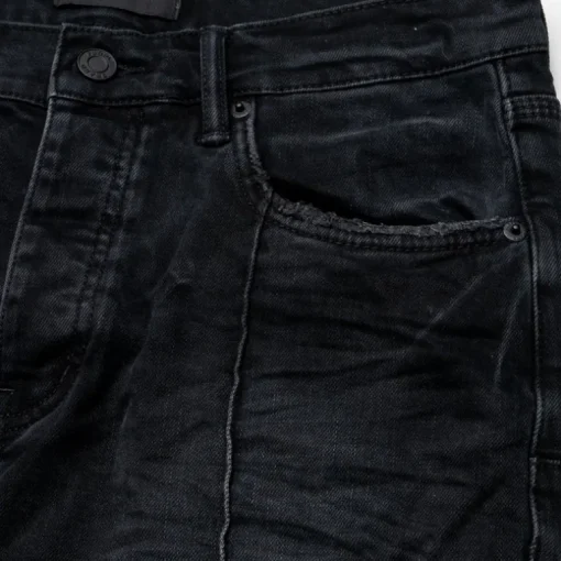 Purple Brand Low Rise Flared Leg Pintuck Flare Overdye Jean