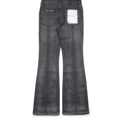 Purple Brand Low Rise Flared Leg Pintuck Coated Flare Jean