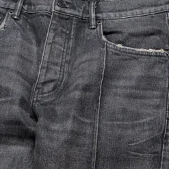 Purple Brand Low Rise Flared Leg Pintuck Coated Flare Jean