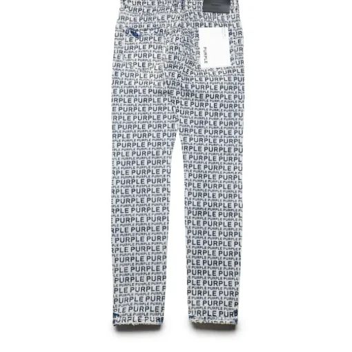 Purple Brand Low Rise Skinny Leg Wordmark Flock Jean