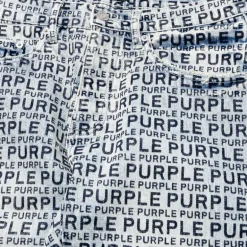 Purple Brand Low Rise Skinny Leg Wordmark Flock Jean