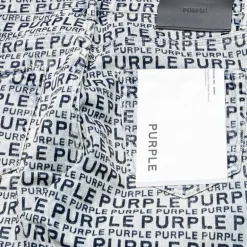 Purple Brand Low Rise Skinny Leg Wordmark Flock Jean
