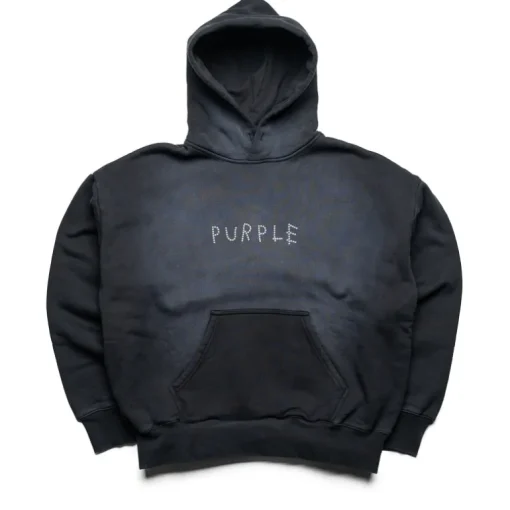 Purple Brand Studded Scratch Hoodie