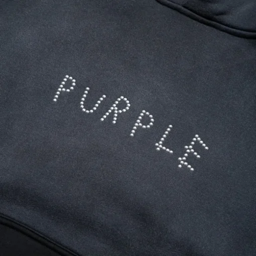Purple Brand Studded Scratch Hoodie