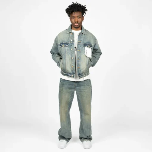 Purple Brand Vintage Dirty Oversized Jacket